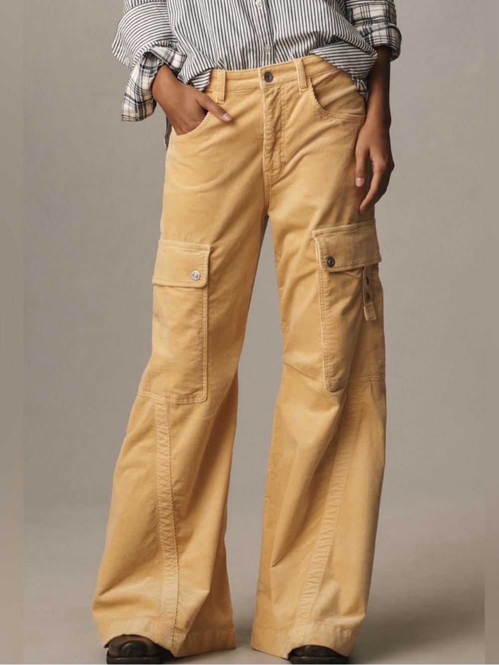 Anthropologie Pilcro Plush Corduroy Cargo Pants